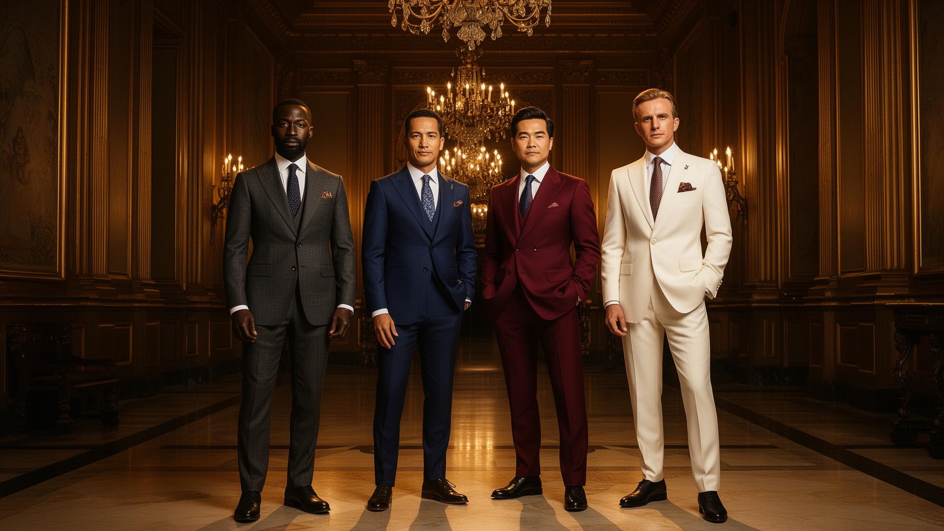 Distinguished gentleman in V.E. Luxe tailored suit